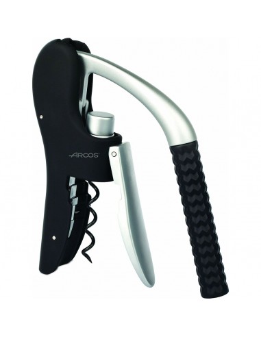 Corkscrew Arcos Silver Black ABS Zinc