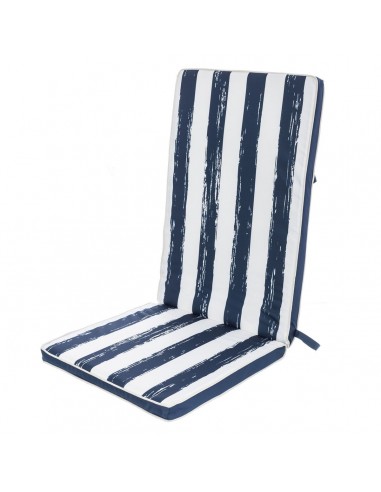 Coussin de chaise 123 x 48 x 4 cm Bleu