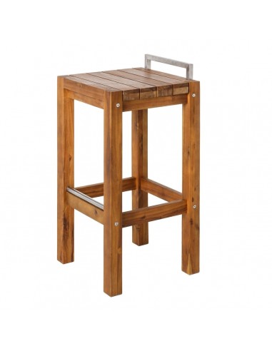 Hocker Norah Holz Edelstahl 40 x 40 x...