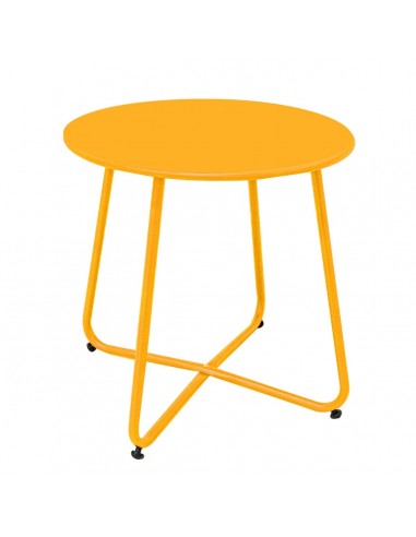 Side table Luna Steel 45 x 45 cm Mustard