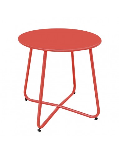 Mesa auxiliar Luna Rojo Acero 45 x 45 cm