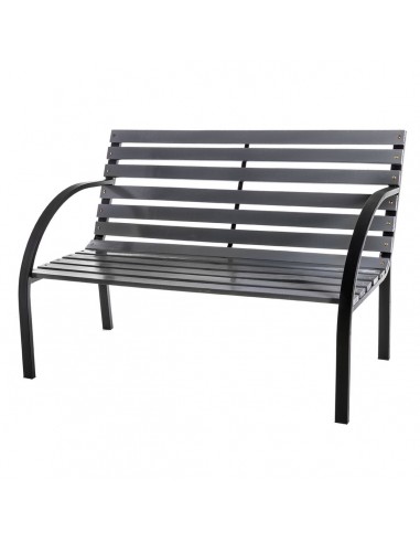 Banc 120 x 62 x 82 cm Gris Bois Acier...