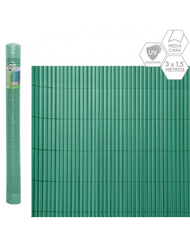 Canisse Vert PVC Plastique 3 x 1,5 cm