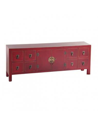 TV furniture ORIENTE Red Wood Iron...