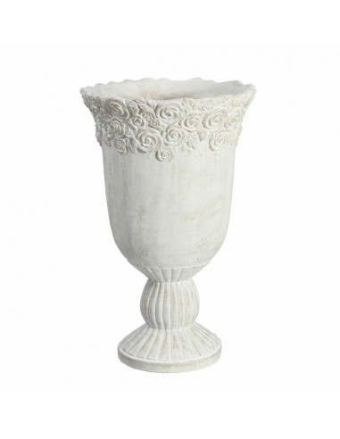 Vase 31 x 31 x 47,5 cm Ciment Blanc