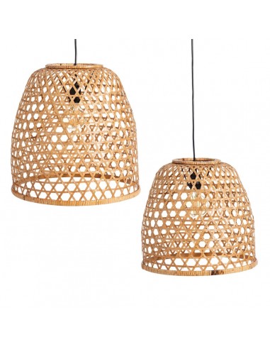 Lampadario Naturale Bambù 42 x 42 x...