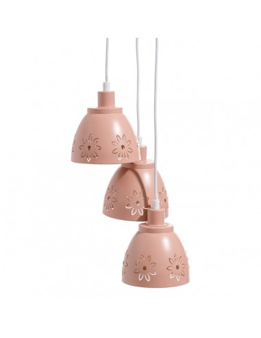 Ceiling Light 20 x 20 x 95 cm Pink Metal