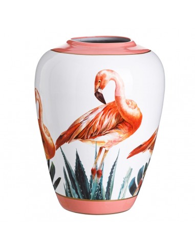 Vase Ceramic Coral White Flamingo 36...