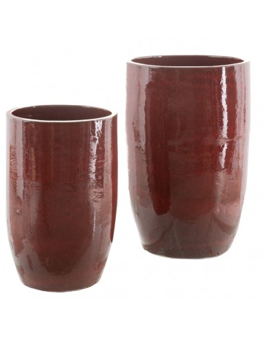 Vase 52 x 52 x 80 cm aus Keramik Rot...