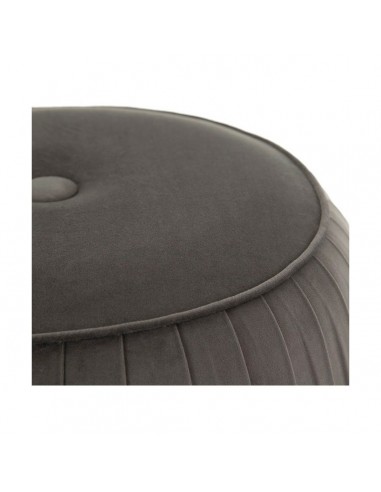 Pouffe Synthetic Fabric Grey Wood 43...