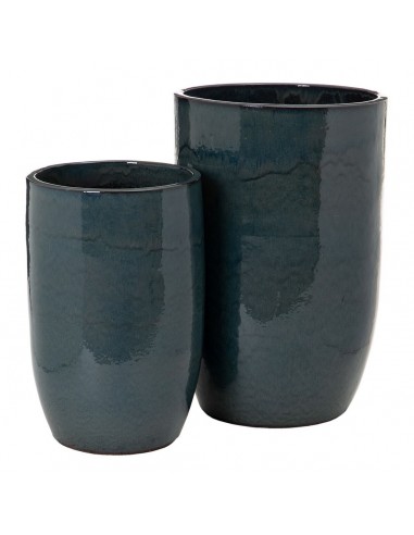 Vase 52 x 52 x 80 cm aus Keramik Blau...