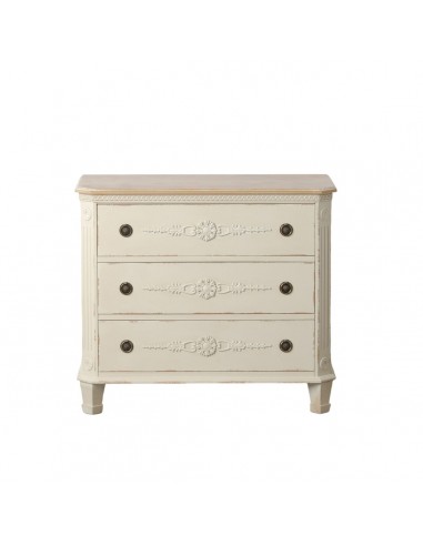 Commode 92 x 46 x 81 cm Blanc Bois...