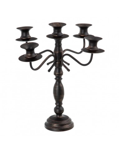 Candelabro Negro Metal 42 x 42 x 42 cm