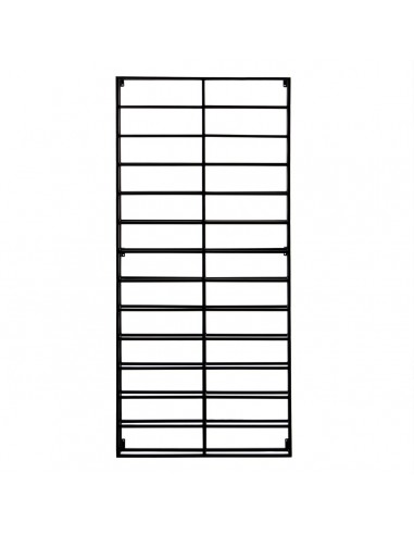 Flessenrek 71 x 12 x 160 cm Zwart Metaal