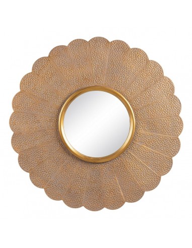 Wall mirror 86 x 3 x 86 cm Golden Metal