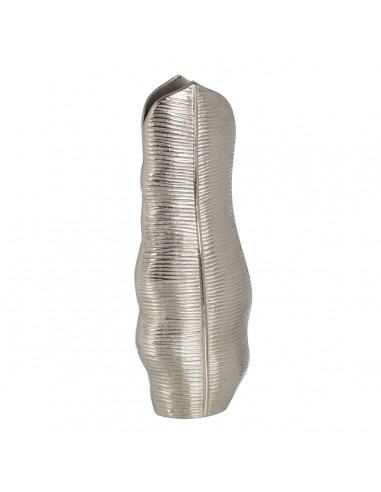 Vase Metal Silver 17 x 9 x 44 cm