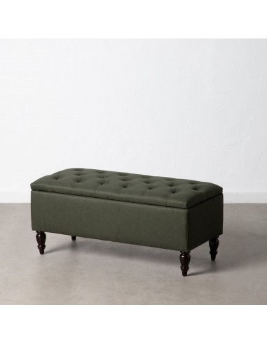 Banquette 94 x 43 x 41 cm Lin Vert foncé