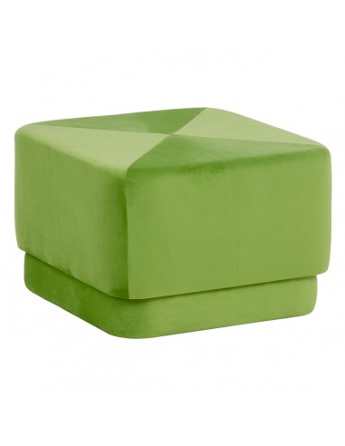 Pouffe Synthetic Fabric Wood Green 60...