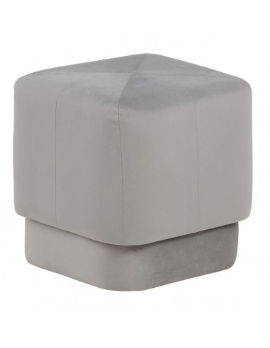 Pouffe Synthetic Fabric Grey Wood 40...