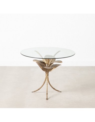 Side table Crystal Golden Metal 60 x...