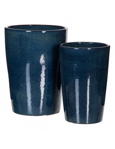 Vase 37 x 37 x 49 cm aus Keramik Blau...