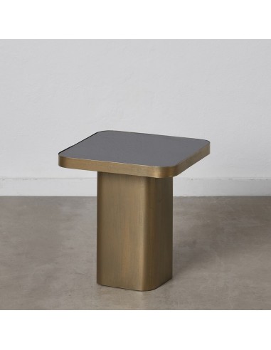 Side table Crystal Black Golden Metal...