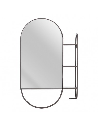 Wall mirror 51 x 14 x 80 cm Black Metal