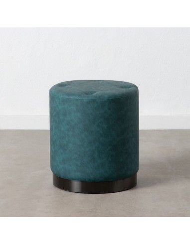 Pouffe Dark blue Synthetic Leather 38...