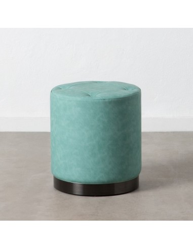 Pouffe Blue Synthetic Leather 38 x 38...