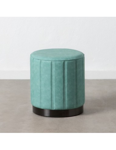 Pouf Bleu Cuir synthétoqie 38 x 38 x...