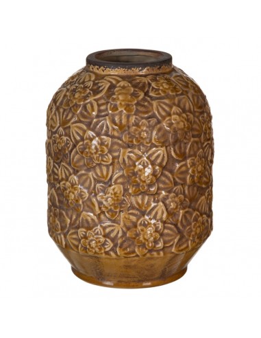 Vase 20,5 x 20,5 x 26,5 cm Ceramic Brown