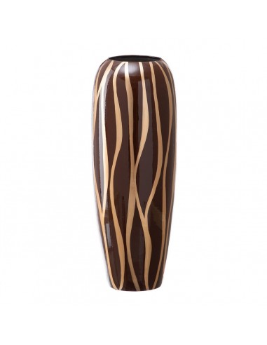 Vase Zebra aus Keramik Gold Braun 18...