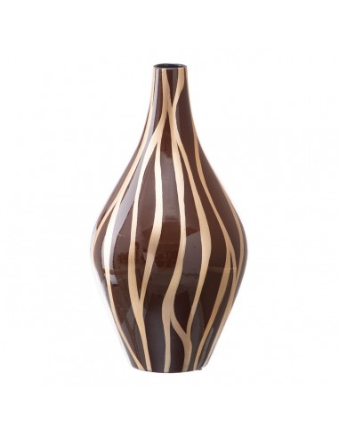 Vase Zebra aus Keramik Gold Braun 23...