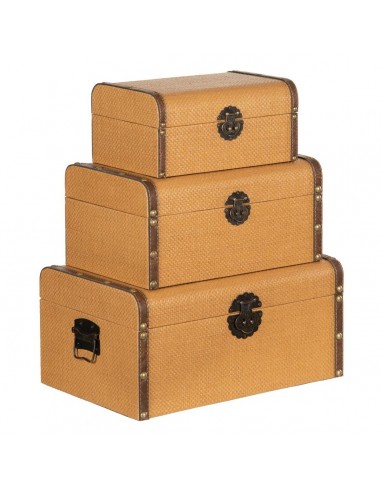 Set of Chests 45 x 30 x 22 cm Rattan...