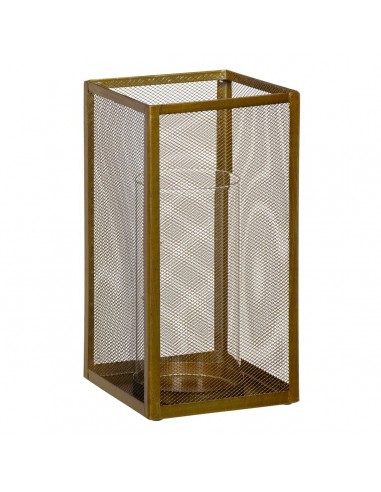 Portavelas Cristal Dorado Metal 18 x...