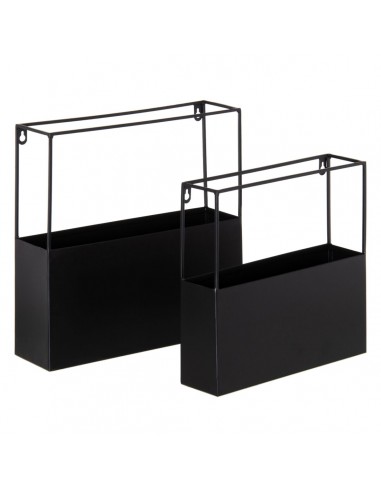 Shelves 35,5 x 10 x 35,5 cm Black Metal