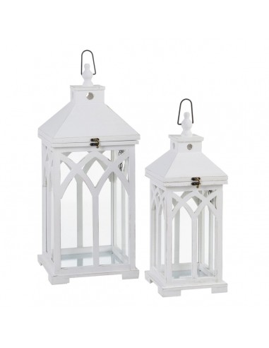 Lantern Candleholder White Crystal...