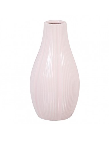 Vase 13 x 13 x 25,5 cm aus Keramik Rosa