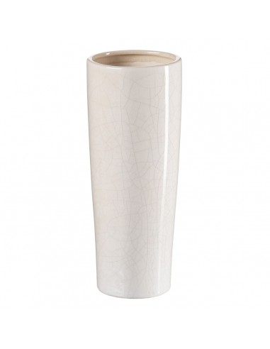 Vase 13 x 13 x 33 cm aus Keramik Beige