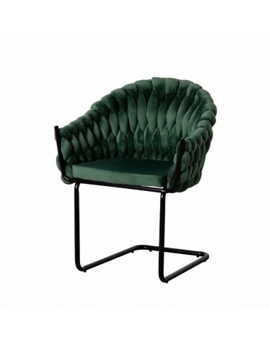 Dining Chair 65 x 55 x 82 cm Black Green