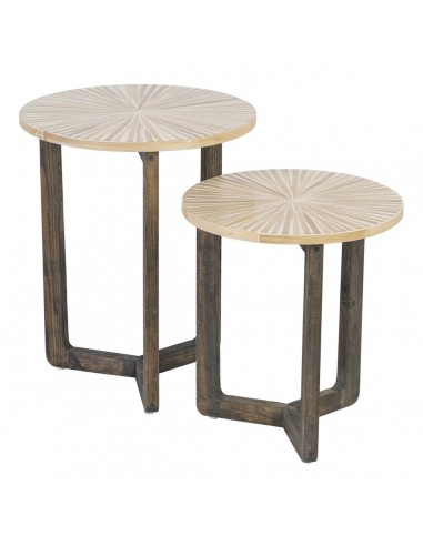 Side table Beige Bamboo 40 x 40 x 45...