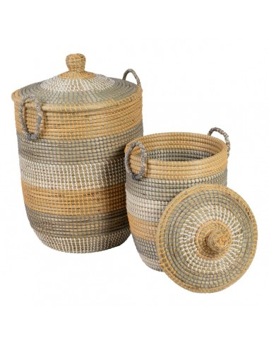 Set of Baskets Natural Grey Natural...