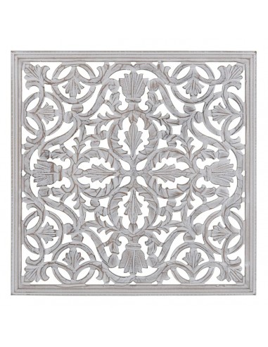 Wall Decoration White 60 x 1 x 60 cm DMF