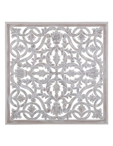 Wall Decoration White 90 x 1 x 90 cm DMF