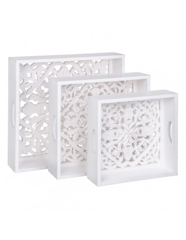 Snack tray 39 x 39 x 9 cm White 3...