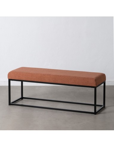 Bench Synthetic Fabric Metal Dark Red...