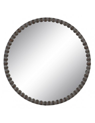 Wall mirror 76 x 4 x 76 cm Grey Wood