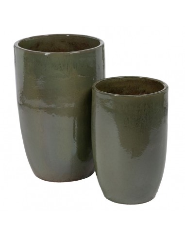 Vase 52 x 52 x 80 cm Green Ceramic (2...