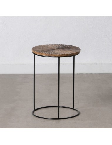 Side table Natural Black Metal Wood...