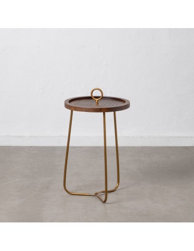 Side table Golden Wood Brown Iron 38...